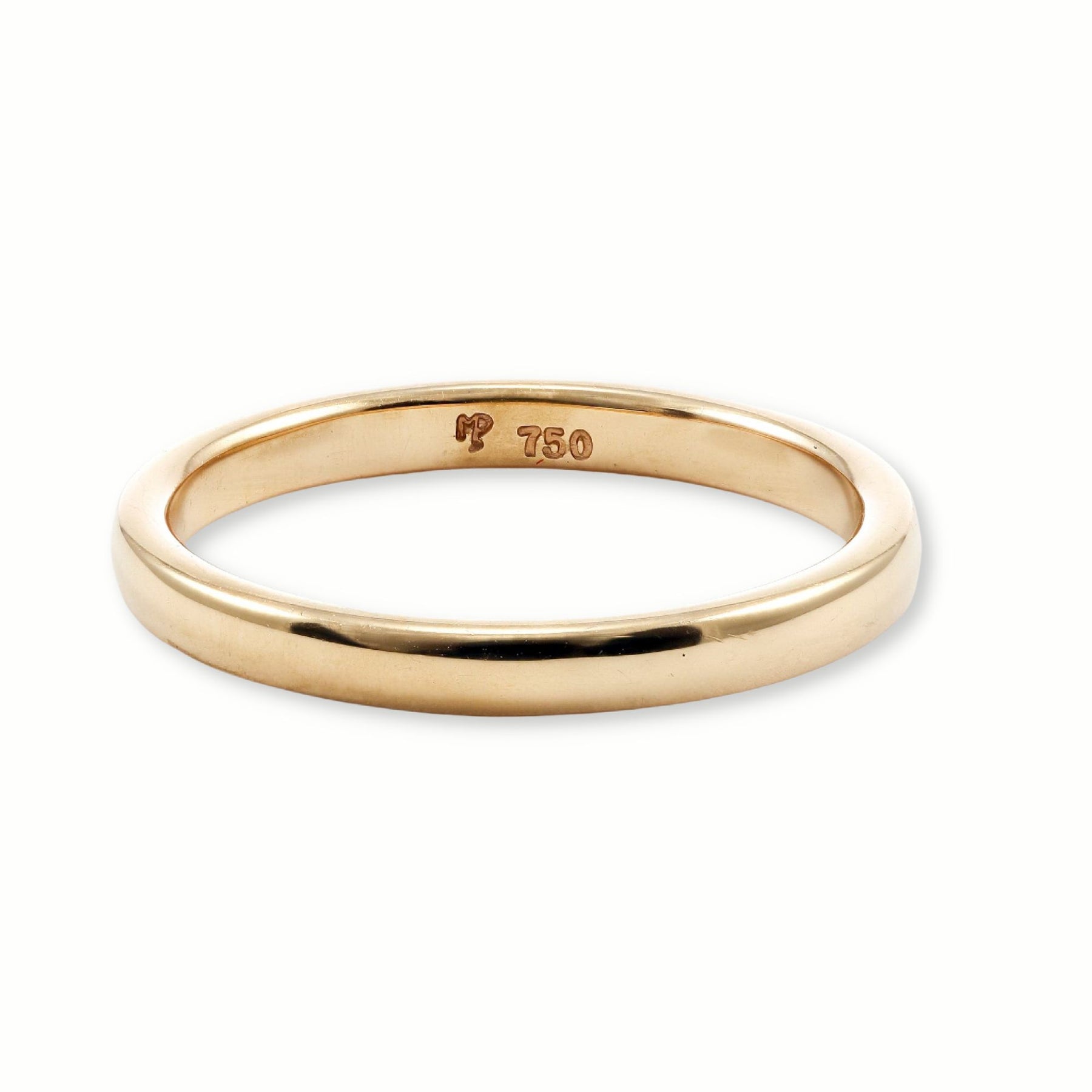 Mark Patterson 18K Rose Gold 2.3MM Rounded Wedding Band