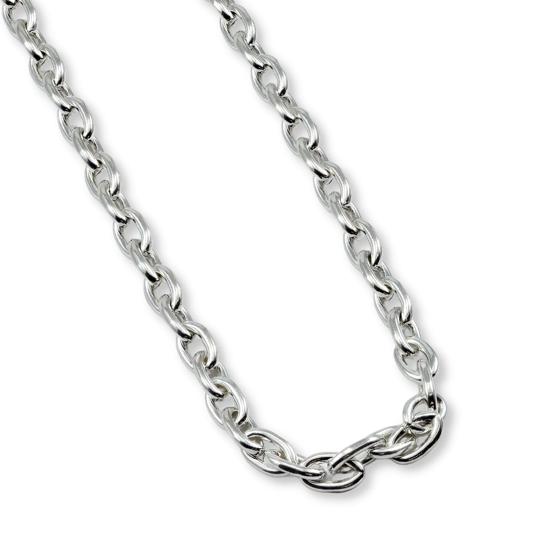 Sterling silver 17-inch cable chain NECKLACE