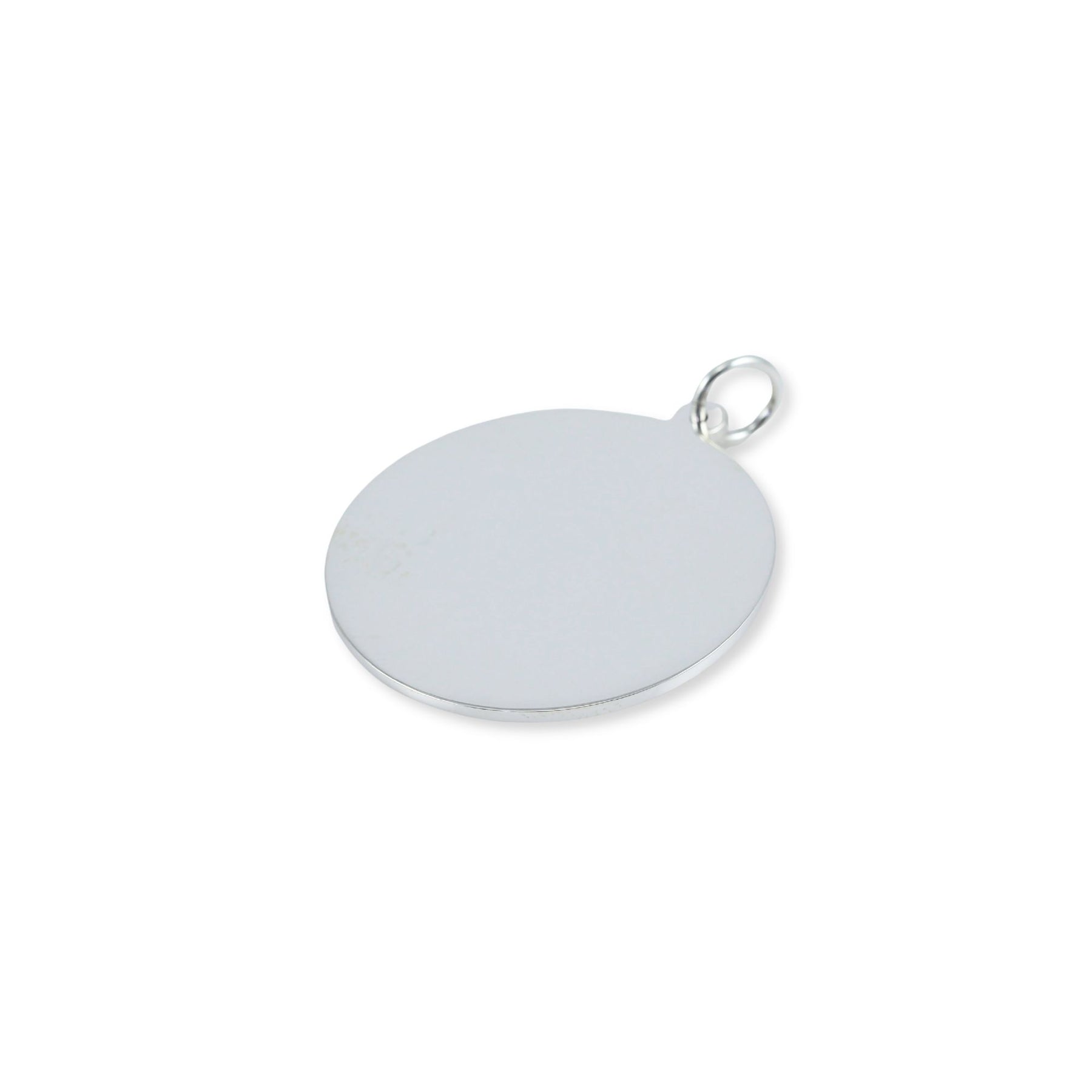 Sterling silver 31mm round disc charm