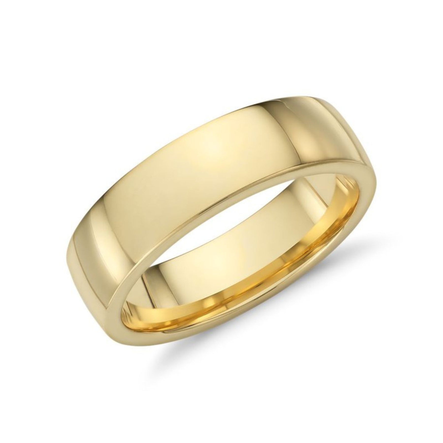 14K YELLOW GOLD 6MM COMFORT FIT WEDDING BAND, SZ 11