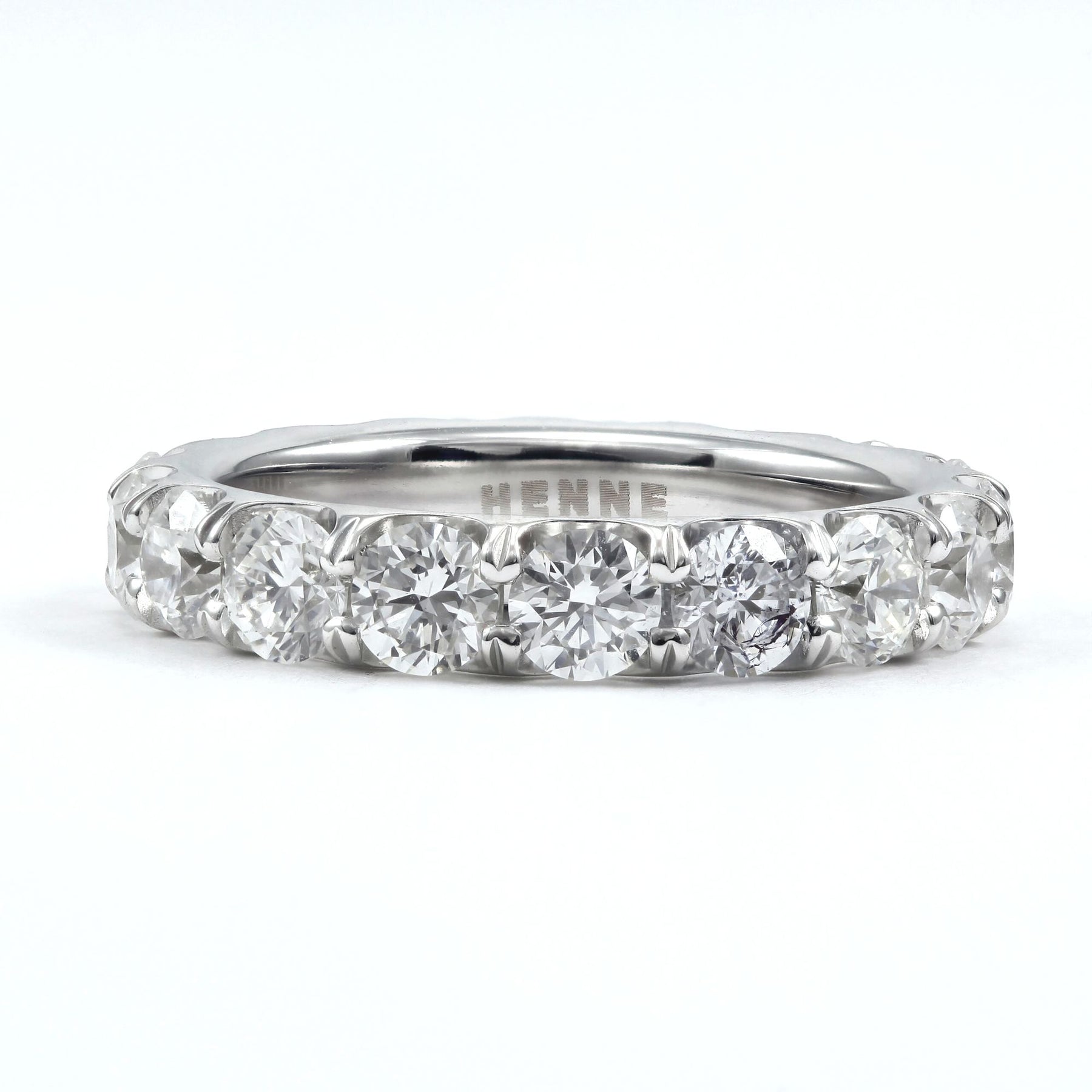 14K WHITE GOLD BEAD-SET DIAMOND ETERNITY BAND 3.50CTW