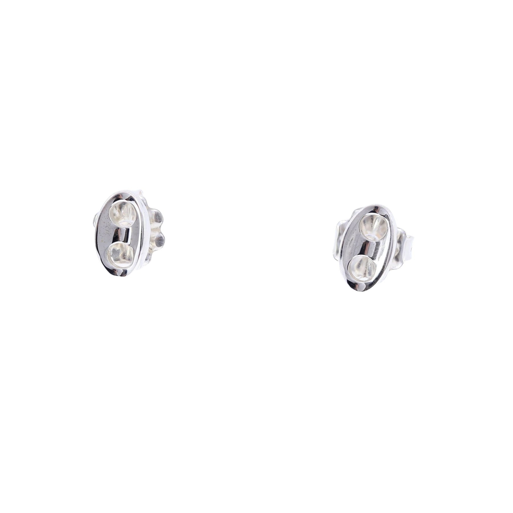 VINCENT PEACH STERLING SILVER PETITE DORADO STUD EARRINGS