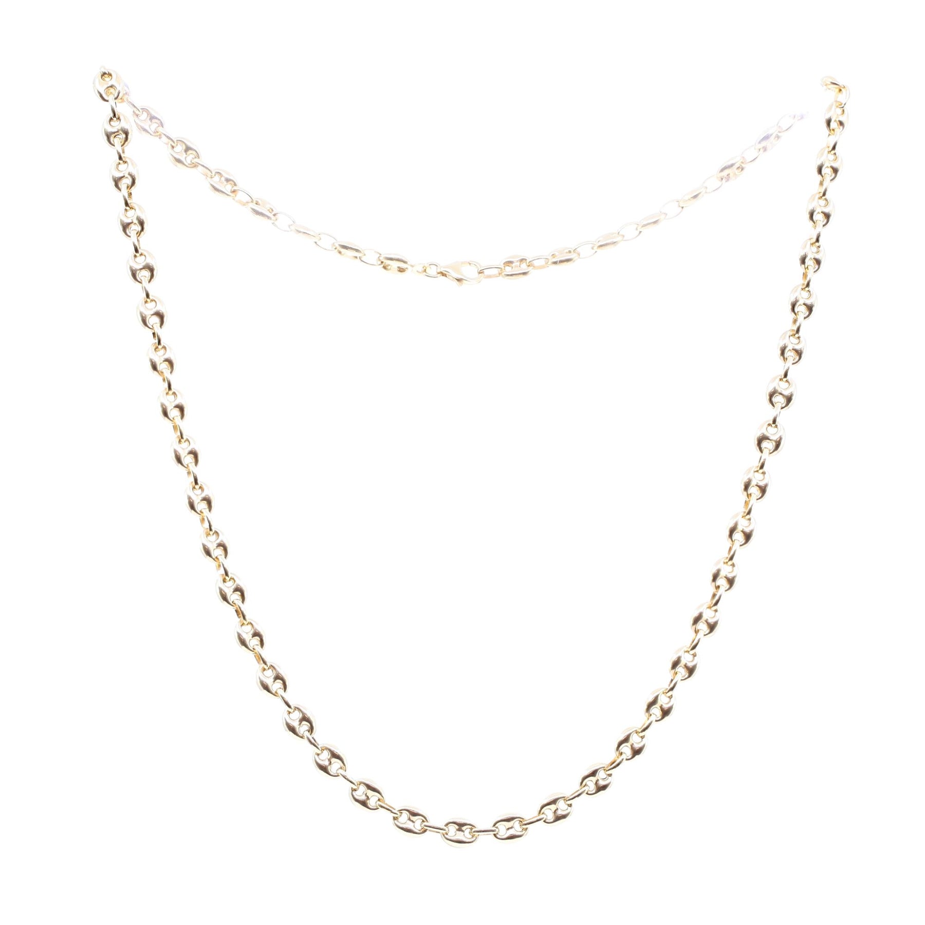 14K YELLOW GOLD 22-INCH ANCHOR LINK CHAIN NECKLACE