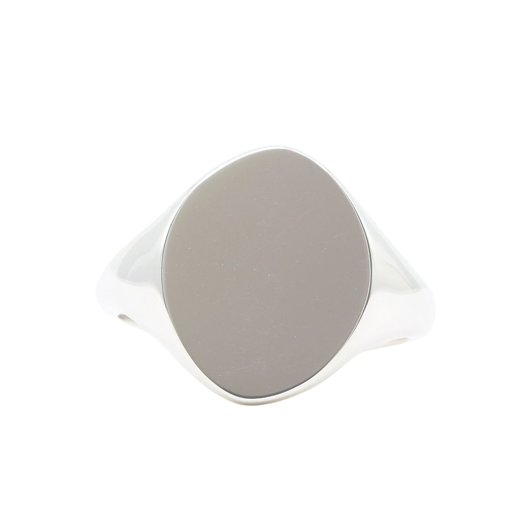 STERLING SILVER OVAL SIGNET RING, SZ 9