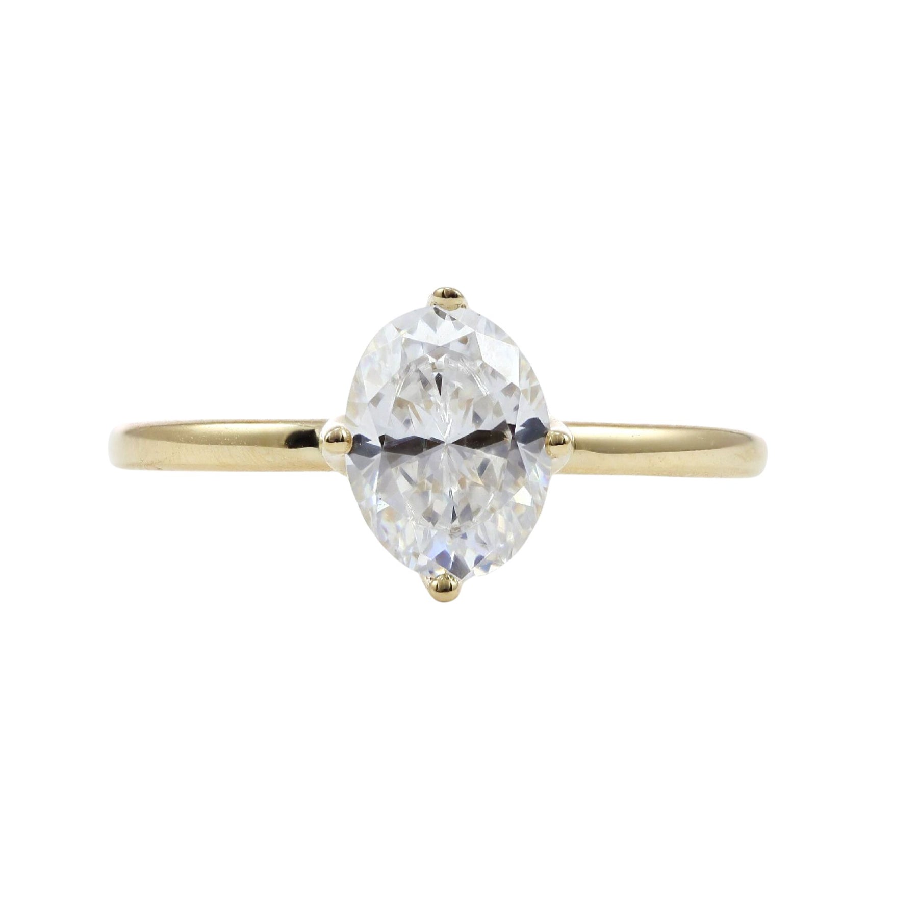 14K YELLOW GOLD 4-PRONG NORTH, SOUTH, EAST, WEST ENGAGEMENT RING