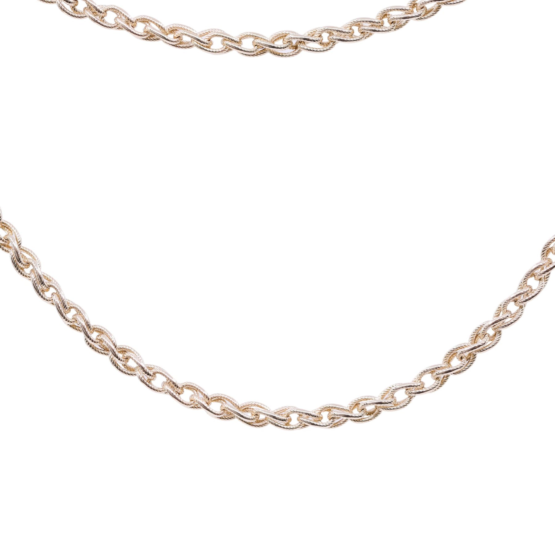 ESTATE 14K YELLOW GOLD FLORENTINE LINK CHAIN - 32 INCH