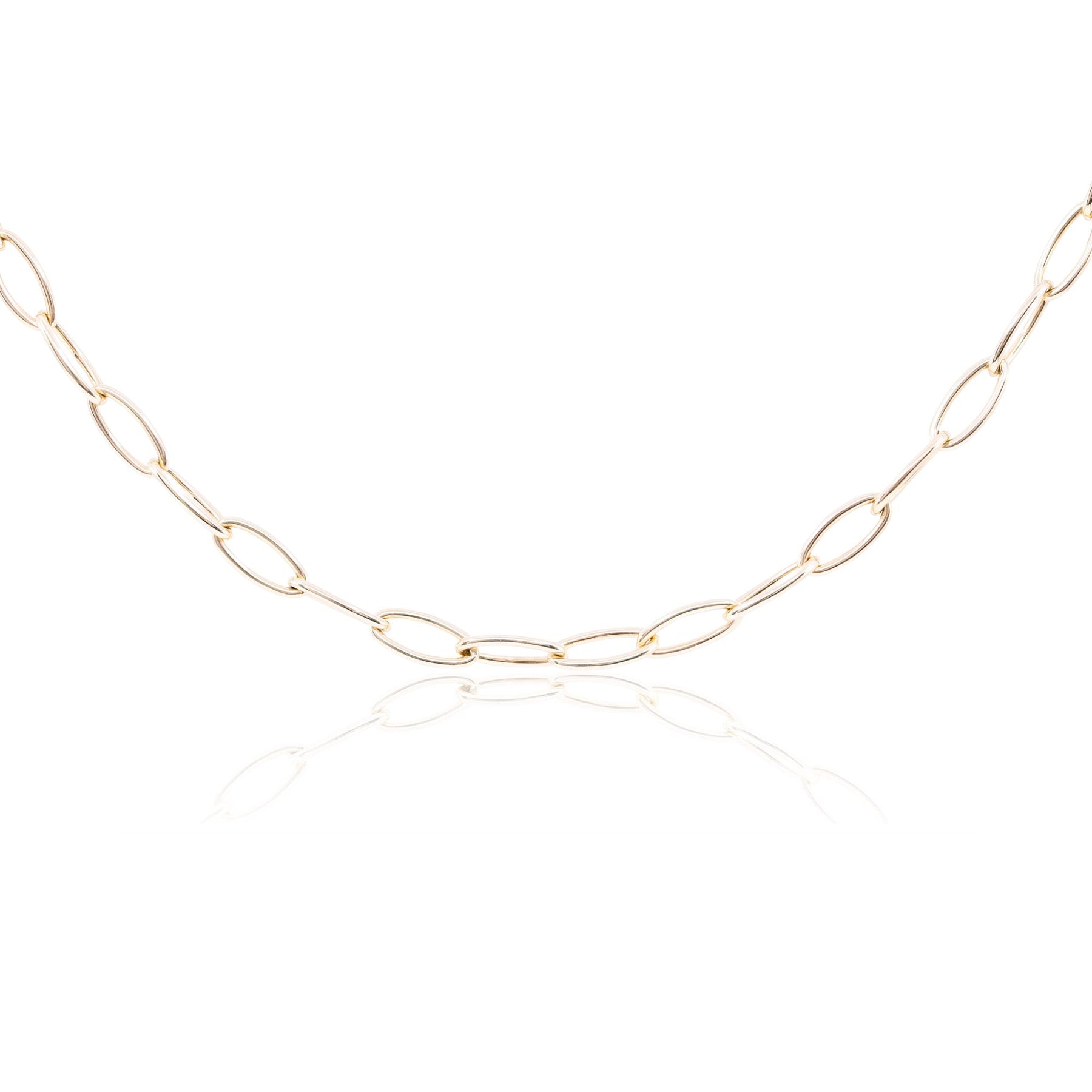 14K YELLOW GOLD OVAL LINK NECKLACE