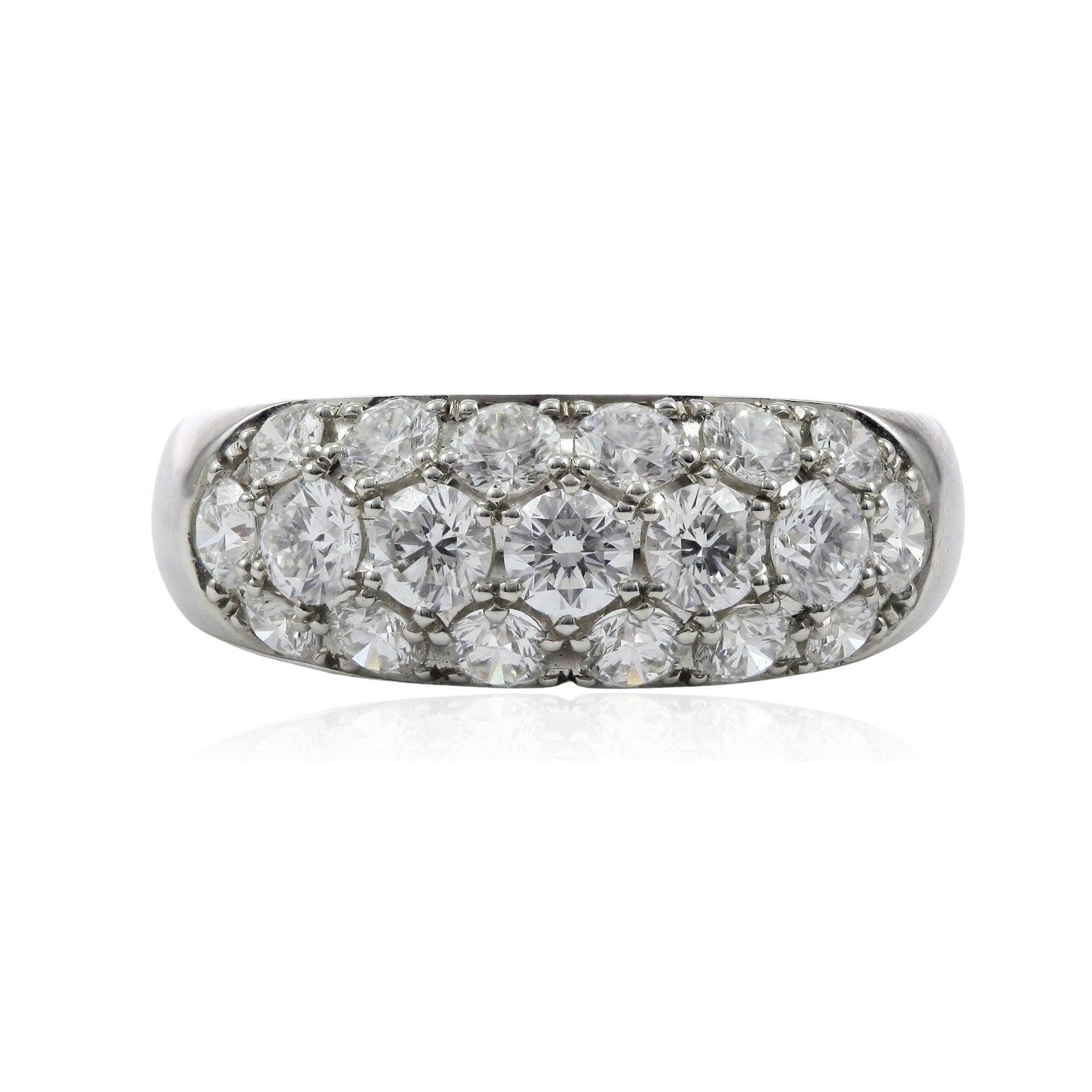 PLATINUM AND DIAMOND ROUNDED BAND 1.50CTW