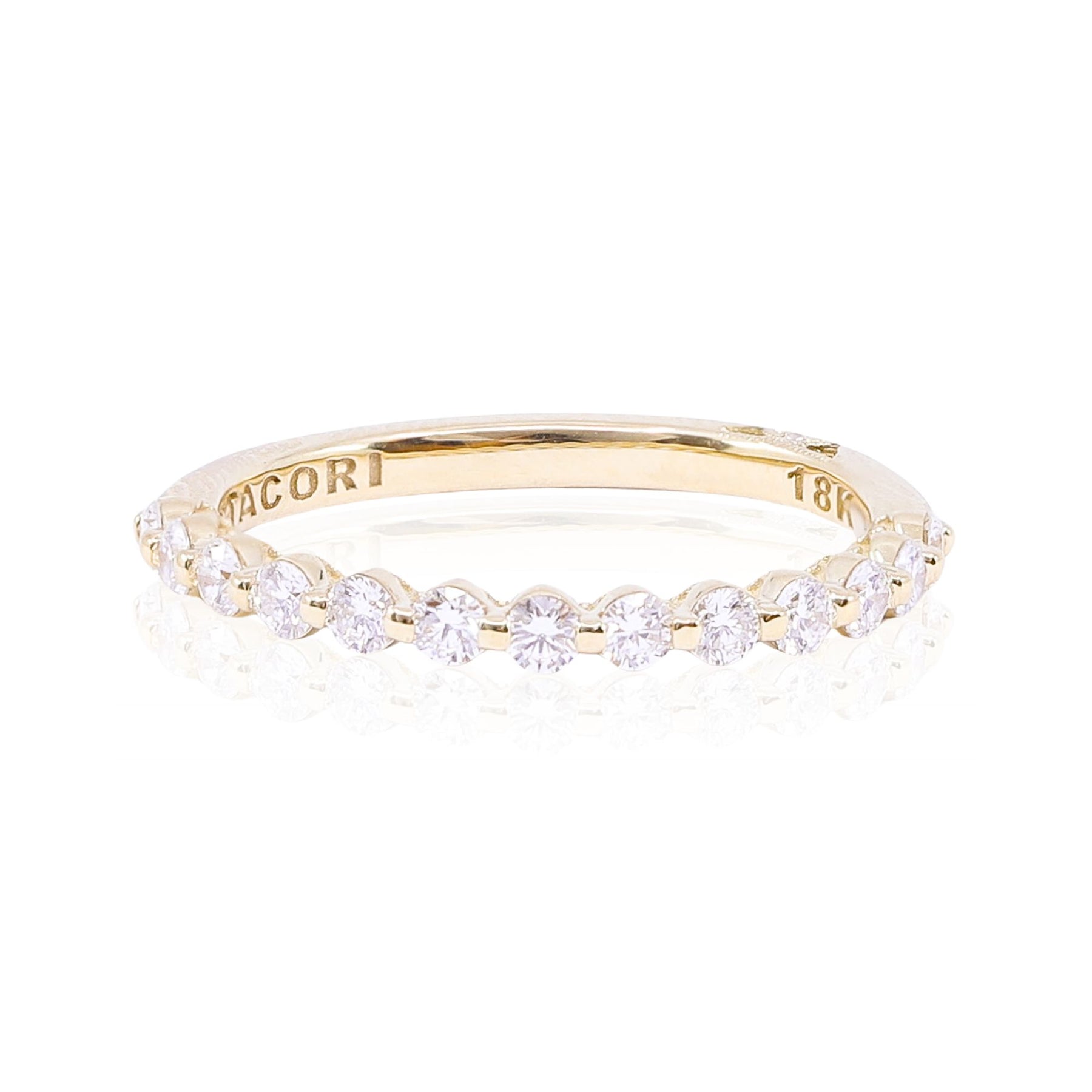 TACORI SCULPTED CRESCENT 18K YELLOW GOLD DIAMOND WEDDING BAND