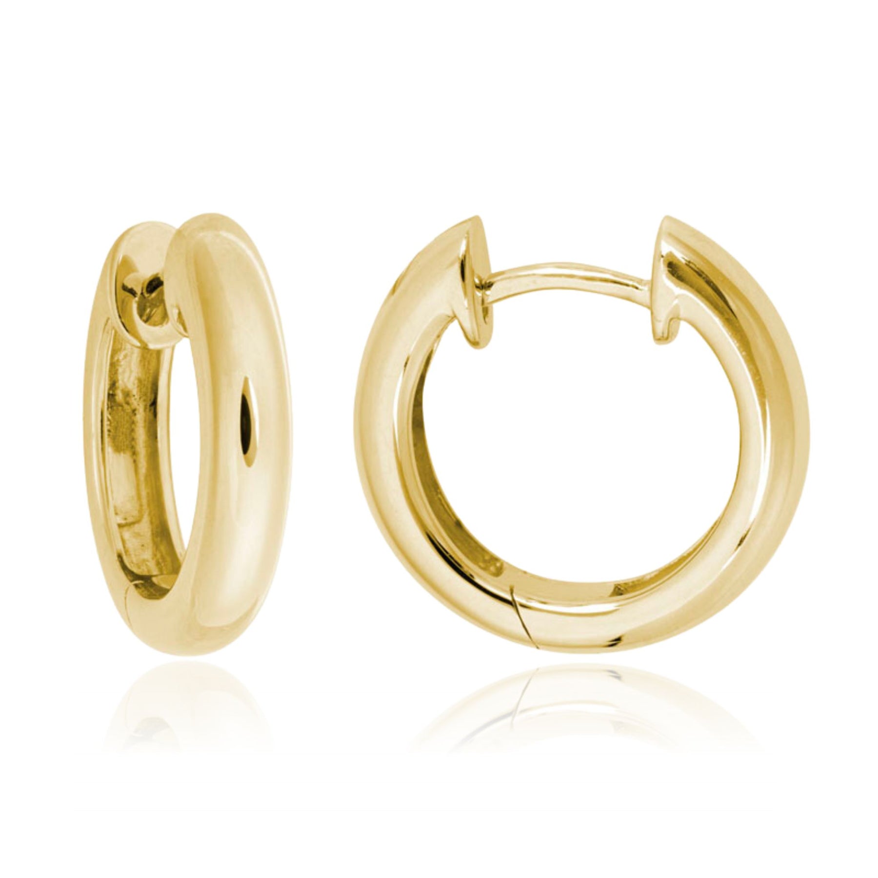 14K YELLOW GOLD 15.2MM HOOP EARRINGS