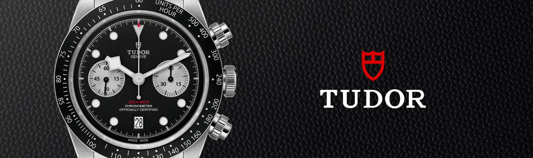 Tudor Black Bay Chrono M79360N-0001 at Henne Jewelers website banner